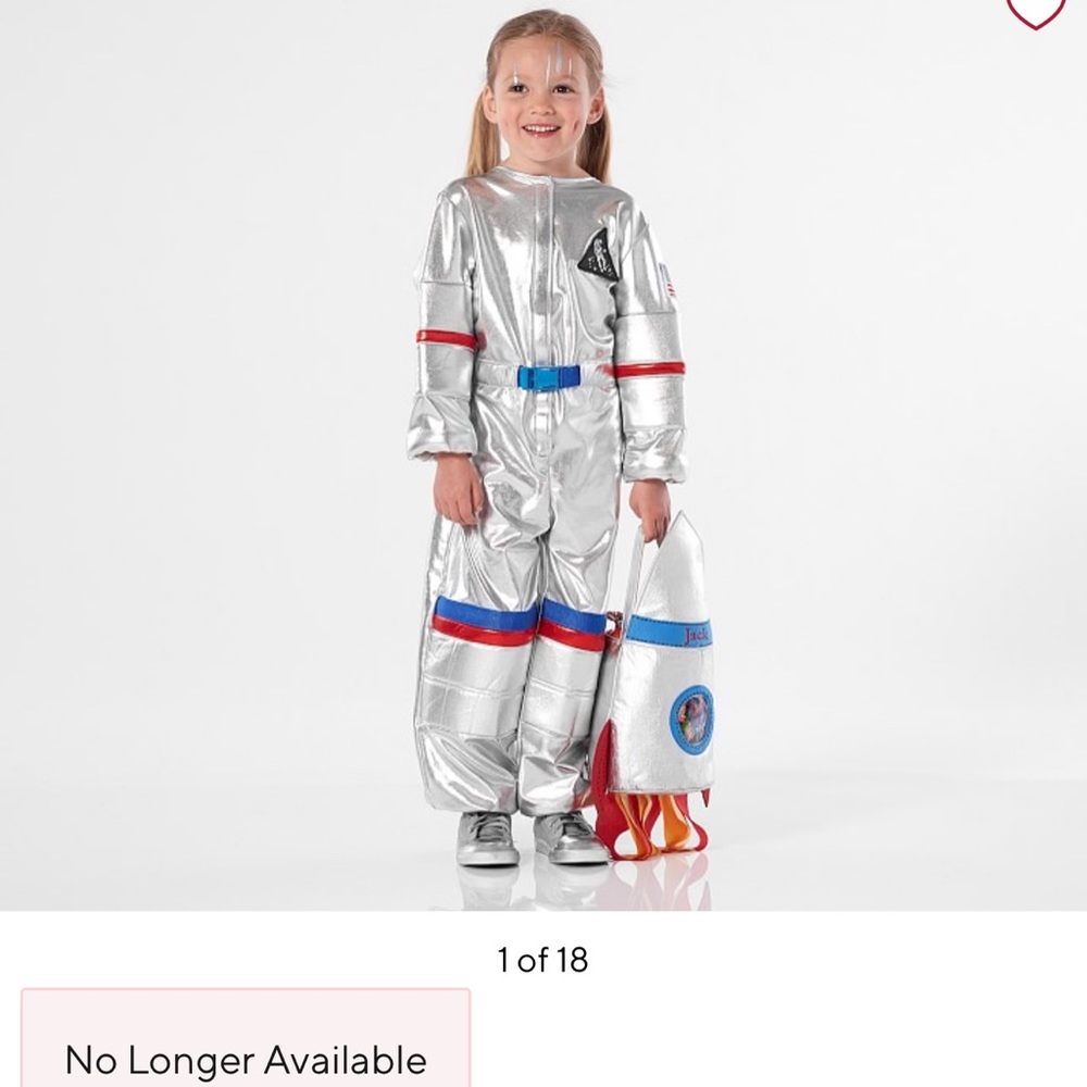 Pottery barn kids astronaut costume 7-8Y